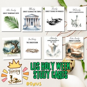 LDS Holy Week Study Cards: Easter Scripture (Printable)