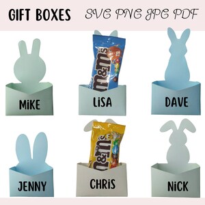 Bunny Easter Gift Box SVG: Candy Holder, Cricut Design (Digital Download)