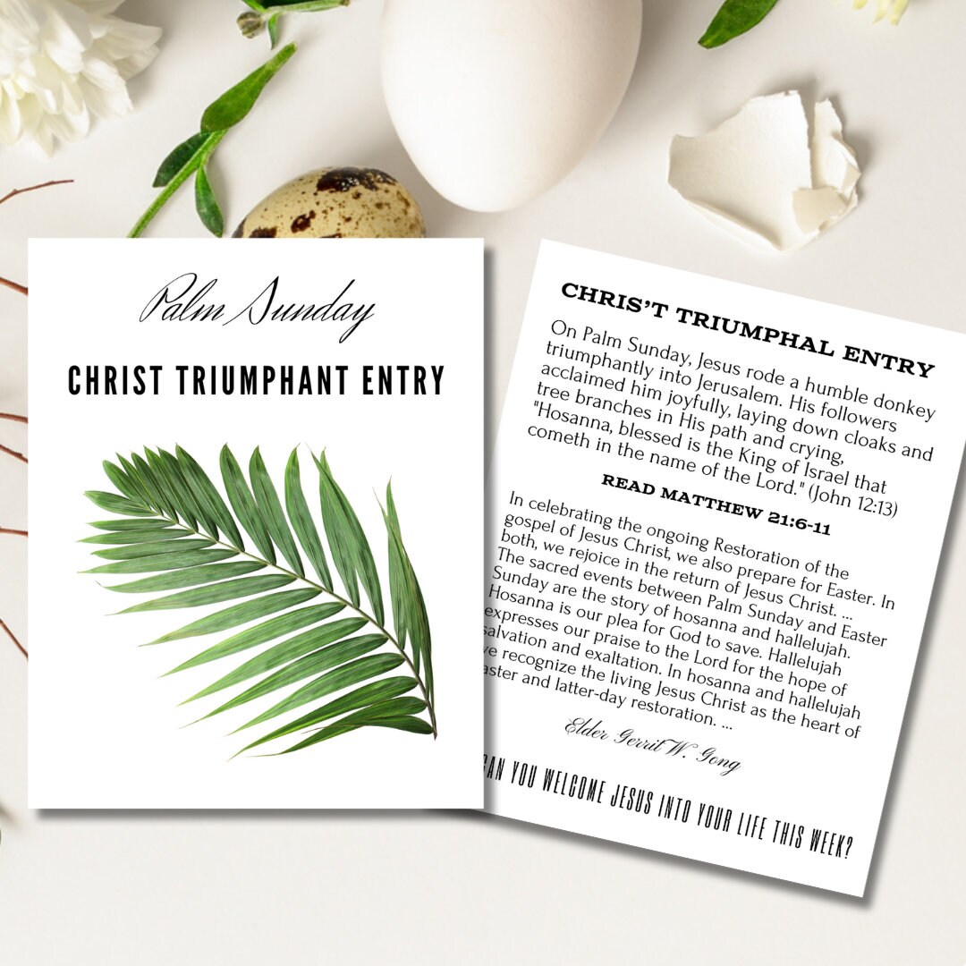 LDS Holy Week Study Cards Printable Easter Story LDS Easter Advent ...