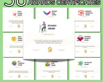 Funny Classroom Award Certificates: Editable Student Superlatives (Canva)