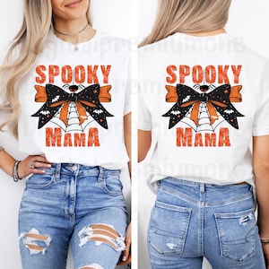 Spooky Mama Png, Coquette Halloween Png, Spooky Season Png, Retro Halloween Png, Spooky vibes Png, Fall Png, Halloween Shirt Sublimation