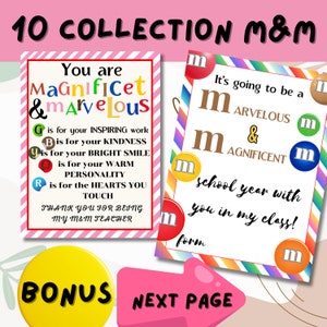 Employee Teacher Appreciation.Candy appreciation tag.Printable tags.Instant Download.10collection m&m candy.Thank You Gift for Worker. Staff