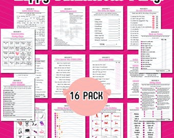 Junggesellinnenabschied Spiele: 16er Pack Quizzes nur für Erwachsene (Digitaler Download)