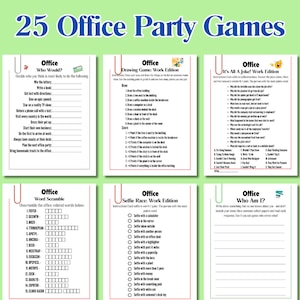 Kantoorfeestspellen | Werkfeestspellen | Personeelsspellen | Teamvergaderingsspellen | Werk Happy Hour-spellen | Waarderingsspel voor medewerkers | IJsbrekers