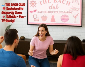 Jeu Bachelorette Jeopardy : modèle Canva modifiable (téléchargement numérique)