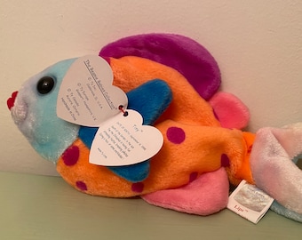 Extremely rare TY Beanie Babies- Lips the Fish with rare errors