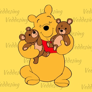 Honey Bear png, Watercolor Digital Clipart, Honey Bear Png, Bear With Honey Pot Png, Cartoon Bear Png Honey Bee Sublimation Instant Download