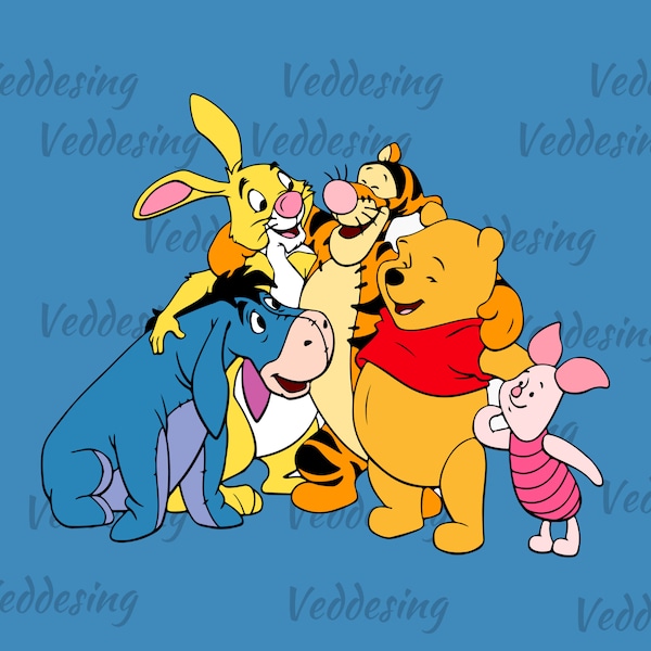 rabbıt png,eyore png, piglet png, roo png, clipart set, Winnie the pooh png, instant download