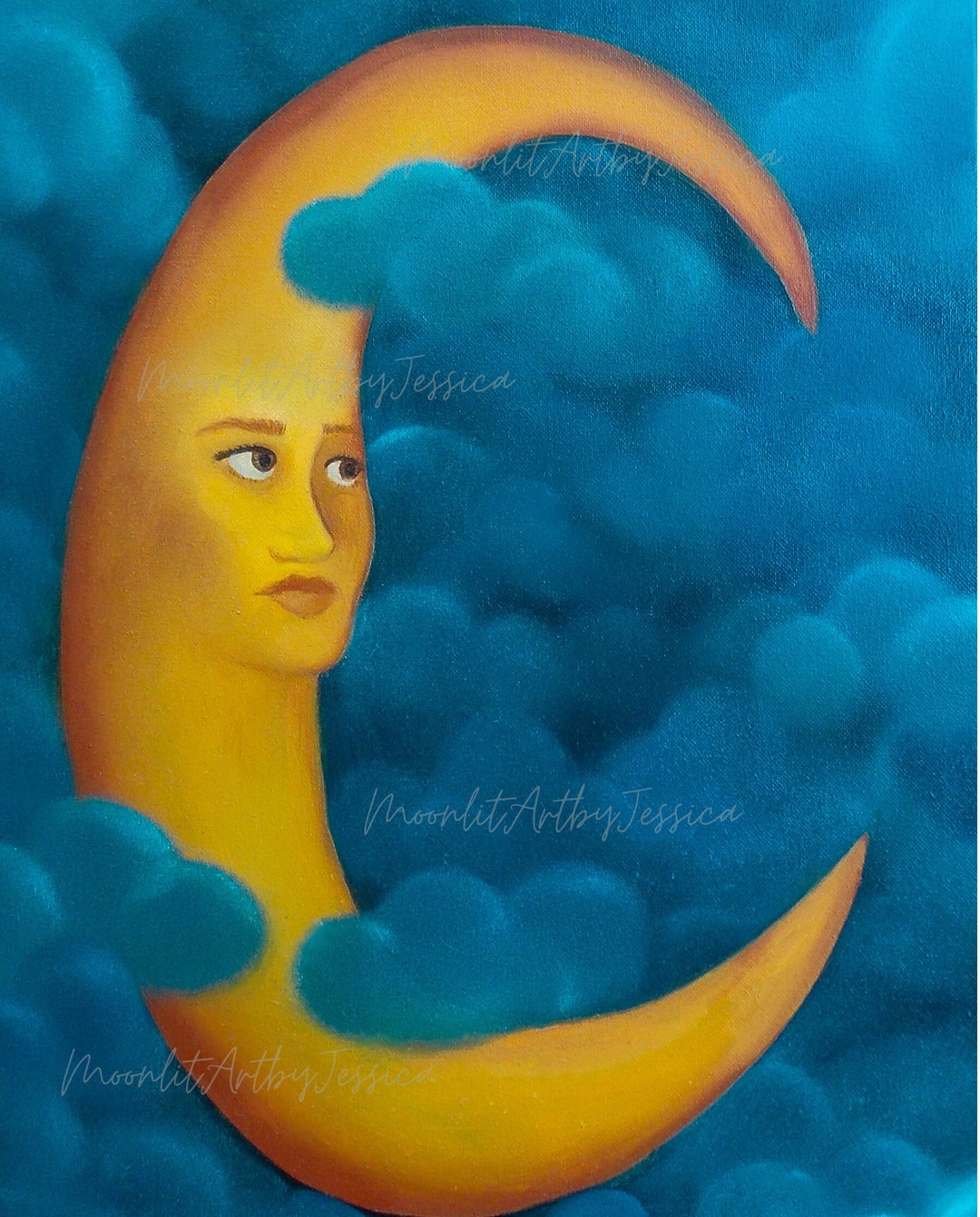Moon in the Clouds Etsy