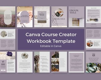 Plantilla de libro de trabajo para creador de cursos hecho para usted / Plantilla Canva editable Plantilla de libro electrónico de coaching Entrenador de vida Hecho para usted Curso Magnet líder