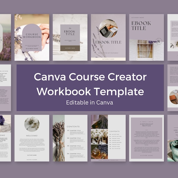 Done For You Course Creator Workbook Template | Editable Canva Template Coaching eBook Template Life Coach Done For You Lead Magnet Course