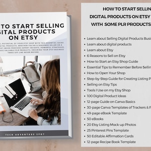 How to Sell Digital Products on Etsy EBook, How To Start An Etsy Shop, Digital Products Starter Kit Bundle, Etsy Guide with Plr Products