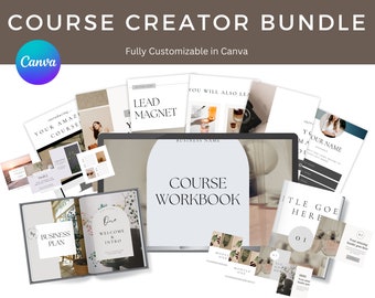 Paquete de plantillas de creador de cursos en línea para empresas de coaching / Plantilla de libro de trabajo / Lead Magnet / Plantillas de redes sociales / Plantilla CANVA