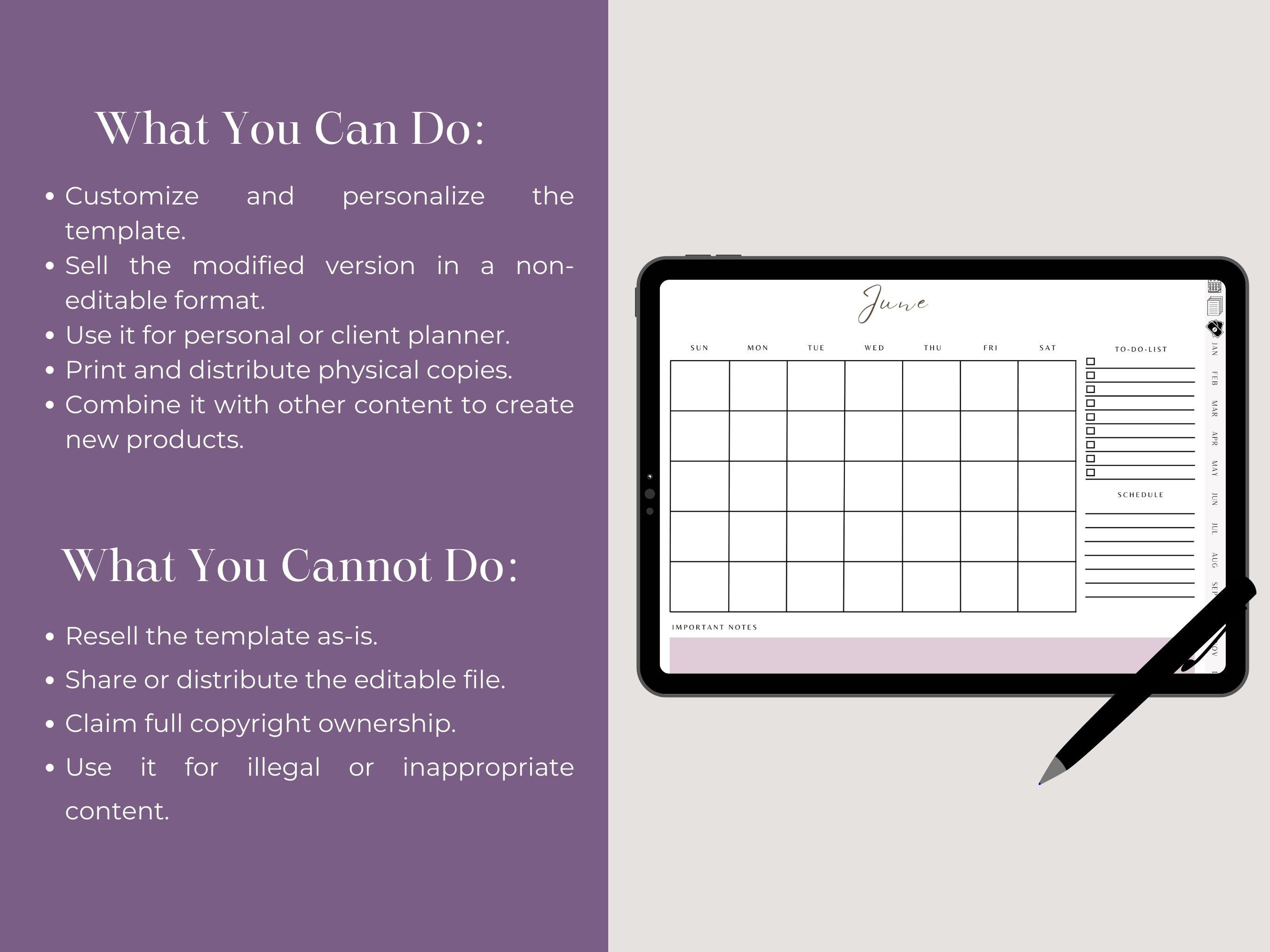 PLR Fully Hyperlinked Digital Planner Template Editable in Canva ...