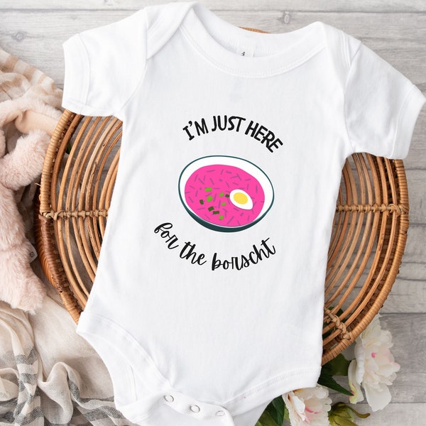 ukrainian bodysuit for baby cute bodysuit for announcement baby shower gift christmas present for expecting mom outfit russian borscht