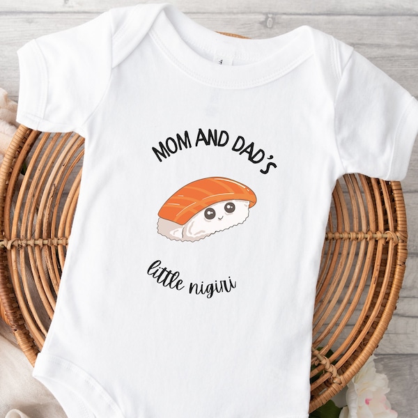 sushi bodysuit for baby cute bodysuit for announcement baby shower gift christmas present for expecting mom outfit sashimi