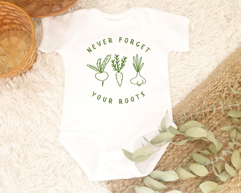 Vegetable Onesie Never Your Roots Bodysuit Potato Onesie Gift