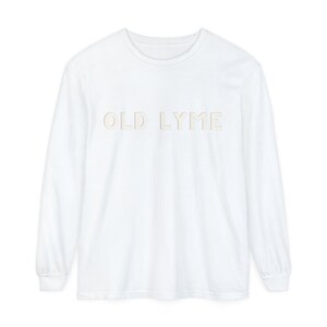 Old Lyme Comfort Colors T-Shirt, Unisex Garment-dyed Long Sleeve T-Shirt, Old Lyme, Old Lyme Long Sleeve T-Shirt, Location T-Shirt