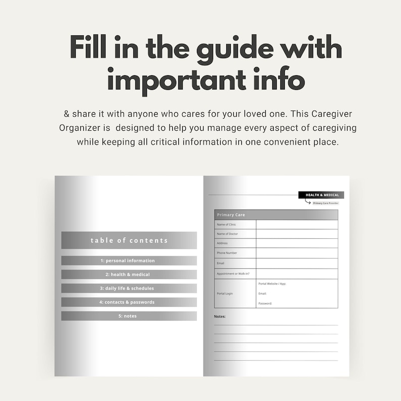 Ultimate Caregiver Guide, Aging Parent Organizer, Medical Diary ...