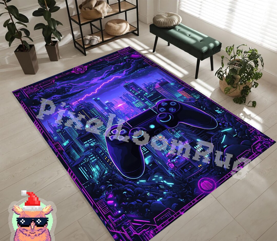 Gamer Rug: Retro Video Game Controller (soft, Non-slip, Washable) - Etsy