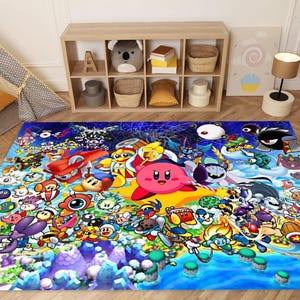 Kids Arcade Area Rug, Colorful Gaming Room Decor image 1