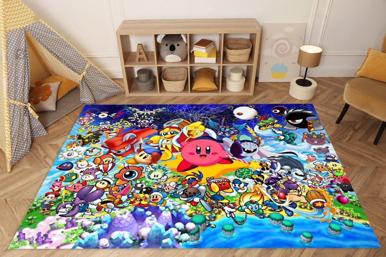 Kids Arcade Area Rug, Colorful Gaming Room Decor image 1