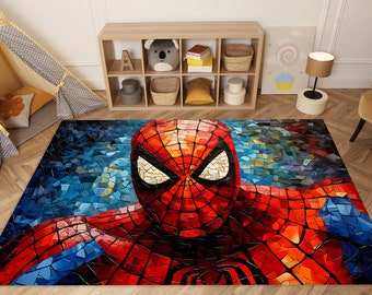 Spiderman, Spiderman Rug,Spider man Rug, Area Rug, Popular Rug, Non Slip Rug, Spiderman Carpet, Modern Rug, Popular Rug, Gift Rug, Cool Rug