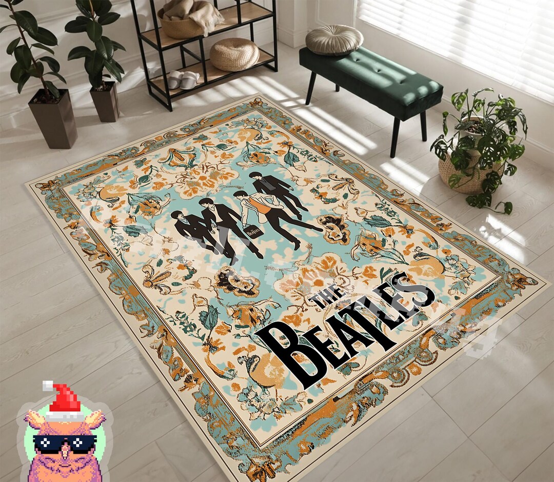 The Beatles Rug: Retro Music Fan Carpet (soft, Washable, Non-slip) - Etsy