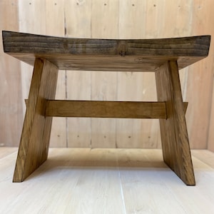 Wooden Stool, Japanese Influenced