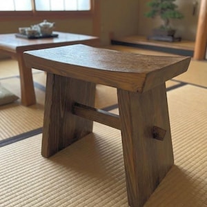 Handmade Wooden Stool, Japanese Influenced FREE UK DELIVERY Bild 1