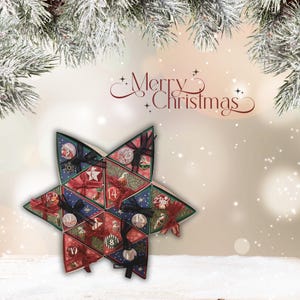Advent calendar, glittering Advent calendar, Advent calendar to fill, Advent calendar with 24 doors, Advent calendar star