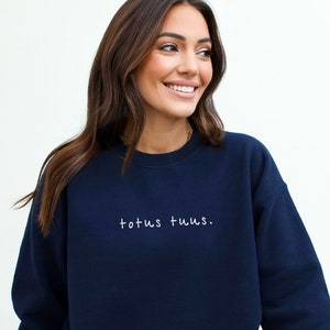 Minimalistisches katholisches Sweatshirt Totus Tuus Rundhalsausschnitt christlicher Glaube Sweatshirt Mary Totally Yours Sweatshirt Jesus Tshirt Religious
