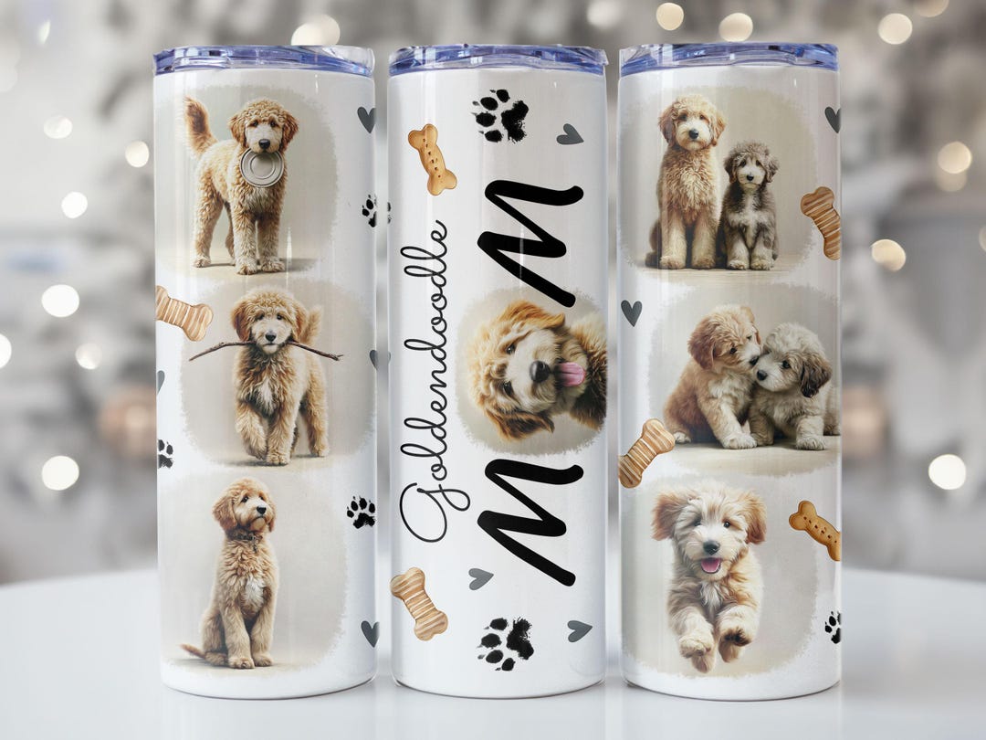 Goldendoodle Mom Tumbler Wrap PNG, 20oz Skinny Sublimation Design, Dog ...