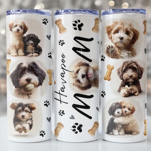 Havapoo Mom Tumbler Wrap PNG, 20oz Skinny Sublimation Design, Dog Lover Wrap, Digital Download