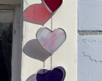 Romantic Heart Stained Glass | Valentines Day Gift Love Self Love