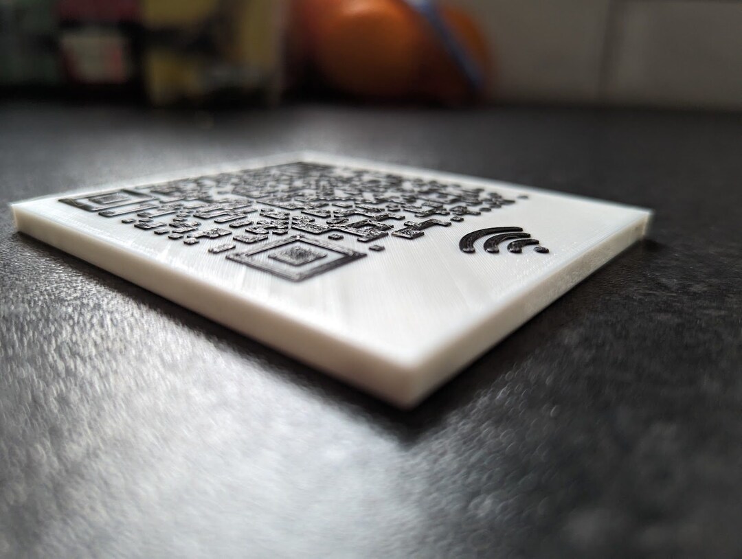 3D Printed Wifi QR Magnet, Customisable - Etsy
