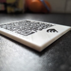 3D Printed WiFi QR Magnet, Customisable