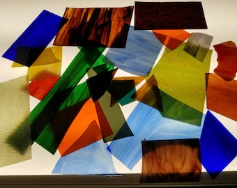 Stained Glass Scrap - 5lbs, Assorted Colors & Sizes