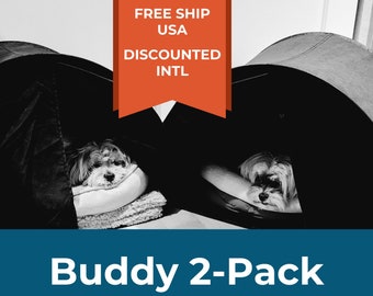 Pet Beds 2-Pack: Snug Warm Bed for Cats and Dogs, Cozy Cat, Dog Bed, Luxury Den Bed, Calming Pet Bed