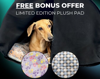 Limited Edition: Pet Dog Cat Den Bed plus FREE BONUS Super Soft and Fluffy Pet Bed Mat, Pet Care, Portable Pet Bed **Free US Shipping**