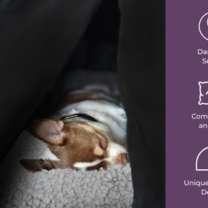 High Quality Dog Bed Cat Bed, Cozy Calming Pet Cave, Anti-Anxiety Den, Tranquil Sleep Space