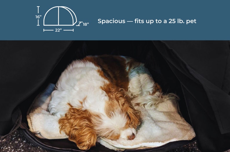 Portable Cozy Calming Pet Cave, Dark Den for Cat Dog, Soothing Sleep, Distraction-Free Burrowing