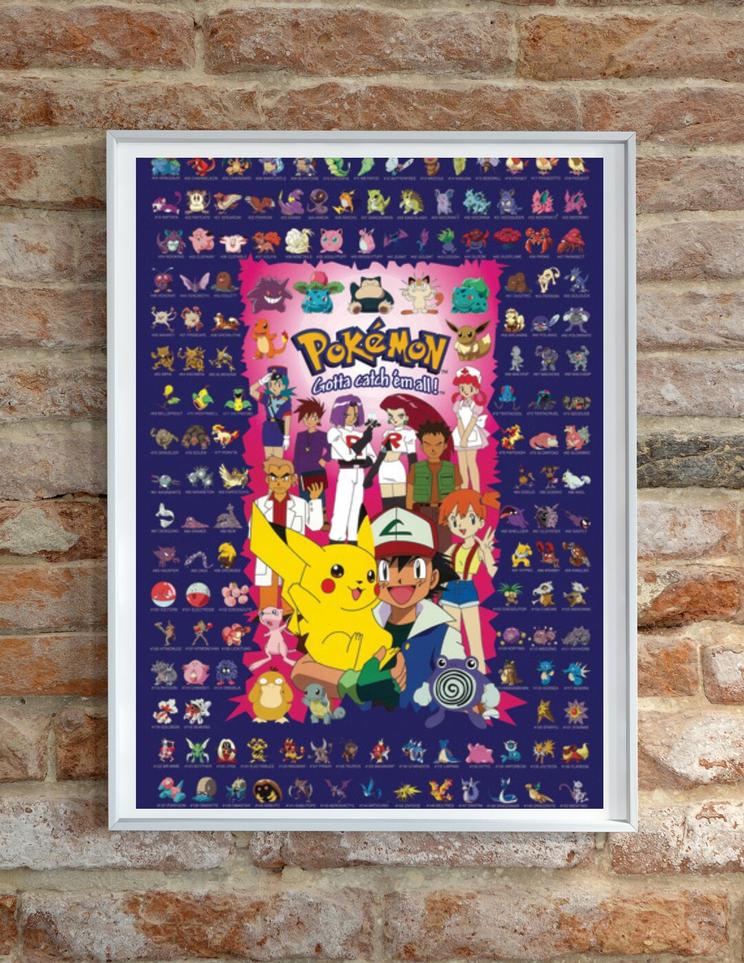 thumbnail image 2 of Pokemon Generations Canvas Print – Classic Art Wall Poster For Kids Room Decor 2 of 5