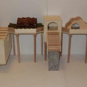 Komplett utrustning för smala hägn (från 37 cm djup) för hamstrar