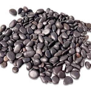 Polished Black Pebbles 1/4-3/4 for Gardens, Fish Tanks, Succulents, Decor & More