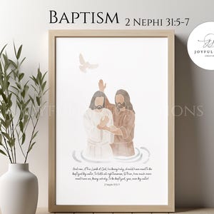 Jesus Faithful Christianity, LDS Primary Bulletin Jesus Baptism Art, Jesus Baptism, Primary Presidency, LDS Primary Helps Come Follow Me
