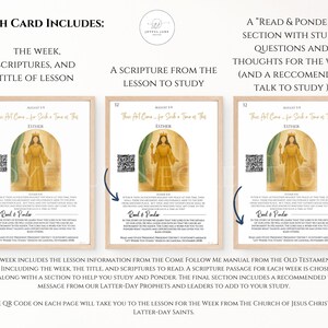 2026 Come Follow Me Old Testament Study Cards, LDS Weekly Scripture Study Printable, Digital Download Scripture Guide image 6