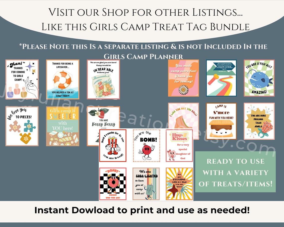 LDS Girls Camp Planner Personalize &amp; Plan YW Camp With This Instant ...