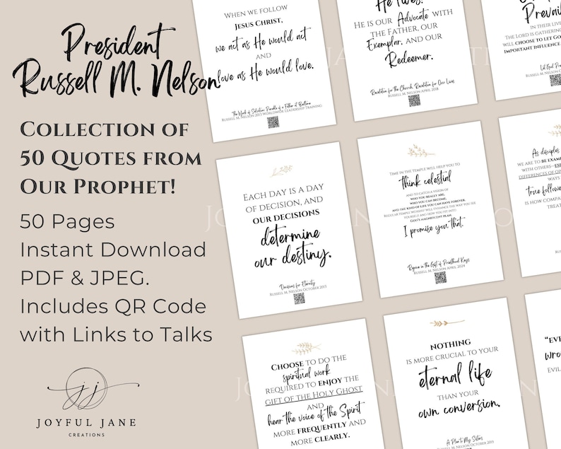 50 Quotes from President Russell M Nelson Church of Jesus Christ of Latter Day Saints