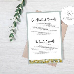Baptism Covenants, LDS Baptism Gift Printable, Primary Gift, LDS ...